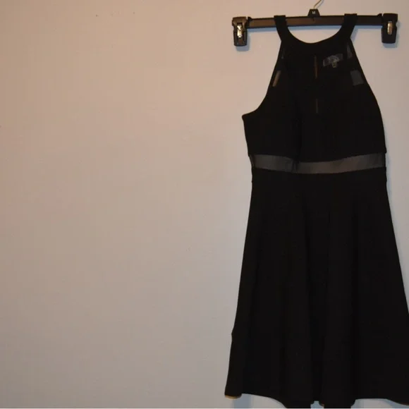 honey and rosie black dress Slinky Jersey Rose Detail Cut Out Mini Dress in Black - 6